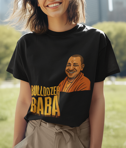 Bulldozer Baba Yogi Adityanath Unisex Supima T-shirt