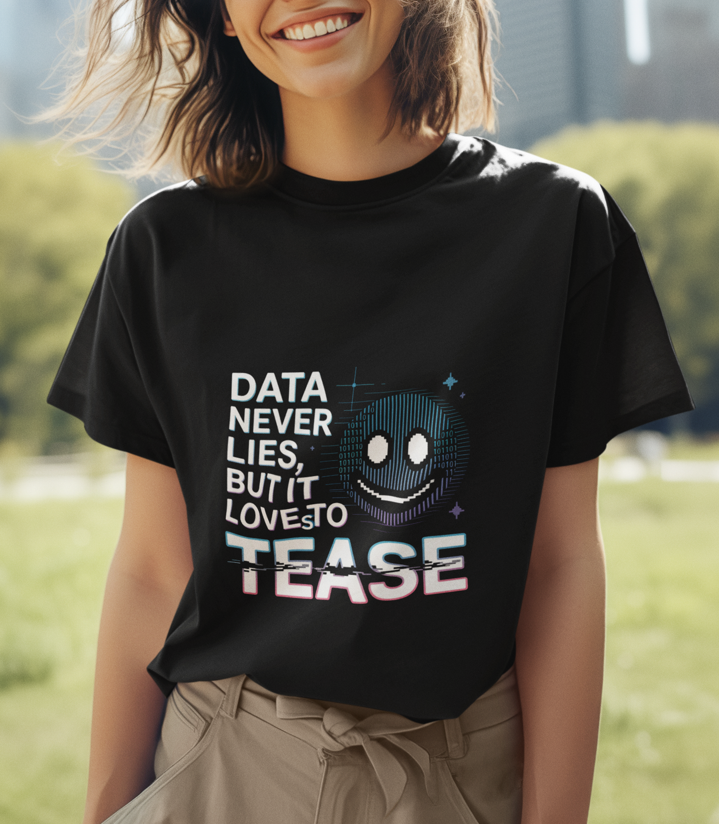 Data Never Lies But It Loves To Tease Unisex Supima T-shirt