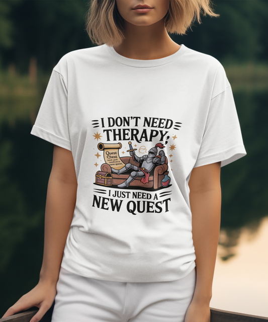 I Don't Need Therapy I Just Need A New Quest Unisex Supima T-shirt