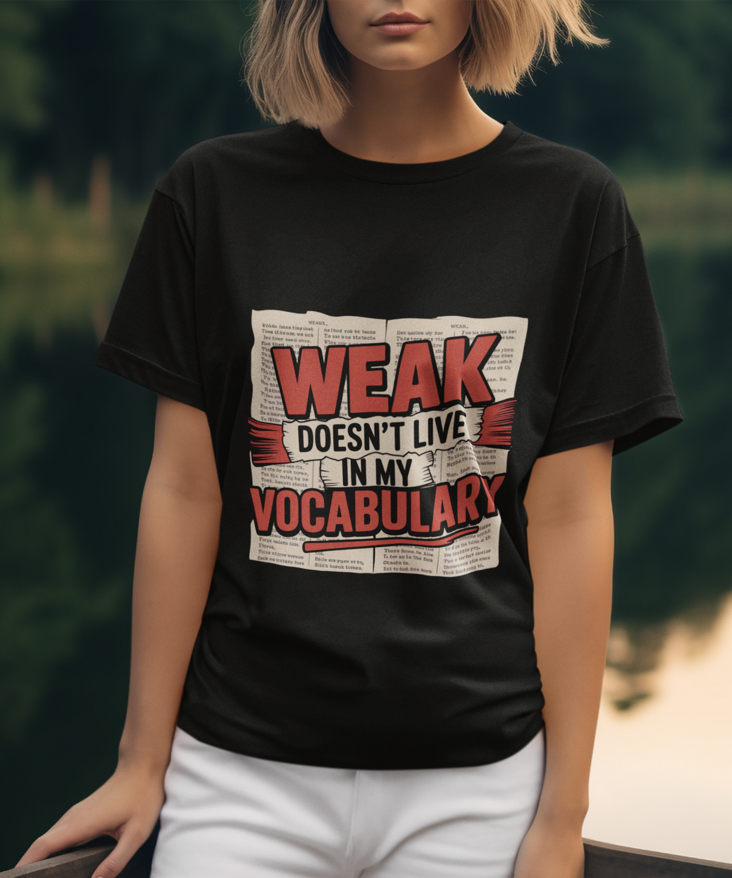 Weak Doesn't Live In My Vocabulary Unisex Supima T-shirt