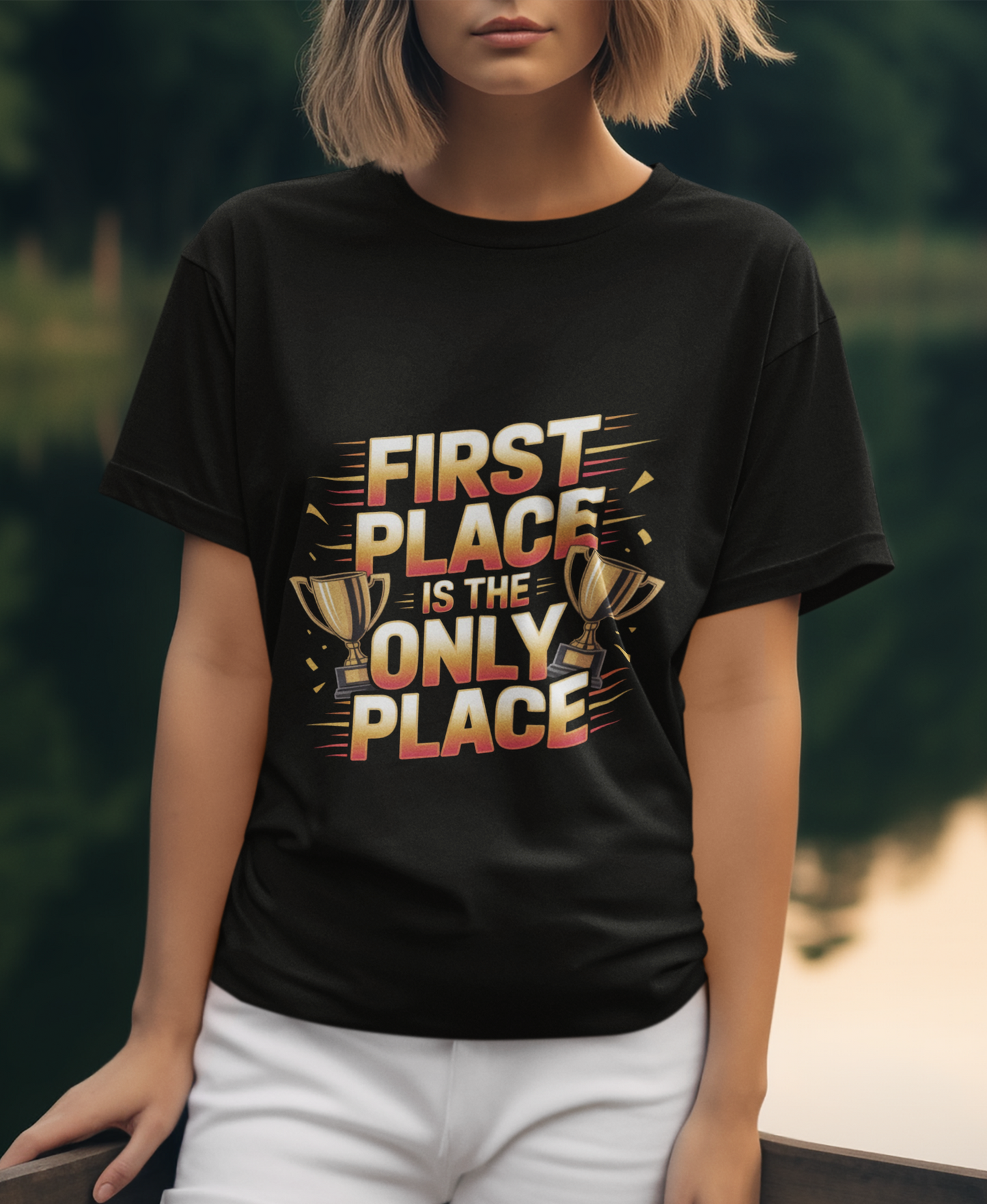 First Place Is The Only Place Unisex Supima T-shirt