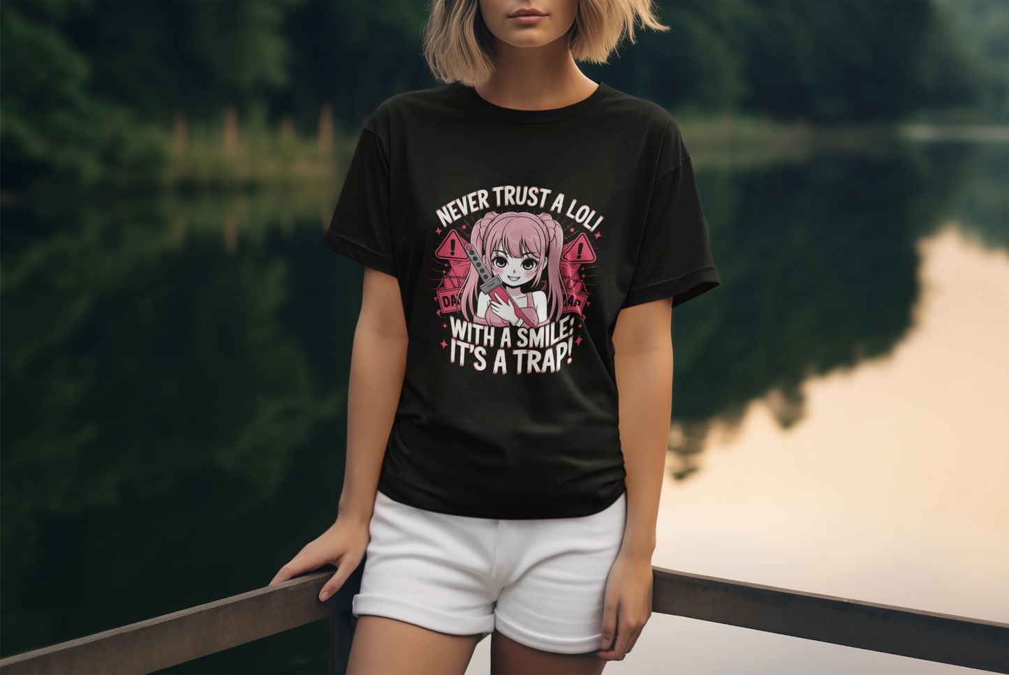 Never Trust A Loli With A Smile It's A Trap Unisex Supima T-shirt