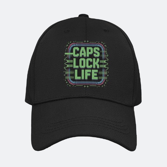 Caps Lock Life Baseball Cap