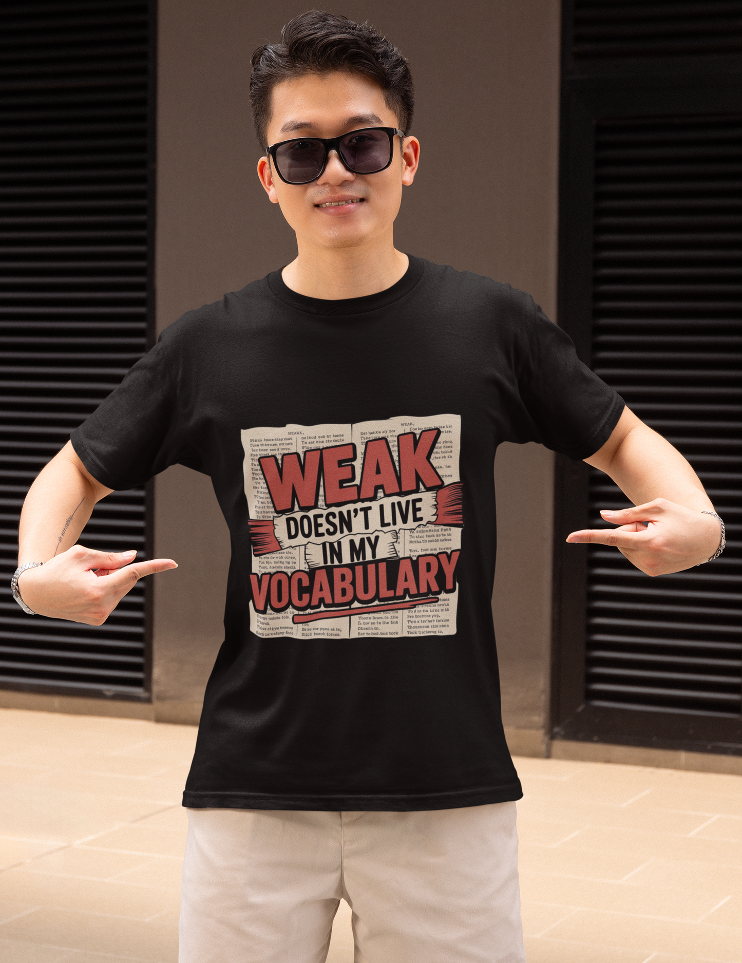 Weak Doesn't Live In My Vocabulary Unisex Supima T-shirt