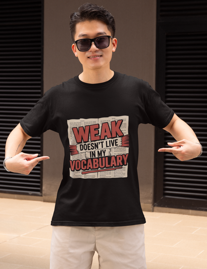Weak Doesn't Live In My Vocabulary Unisex Supima T-shirt