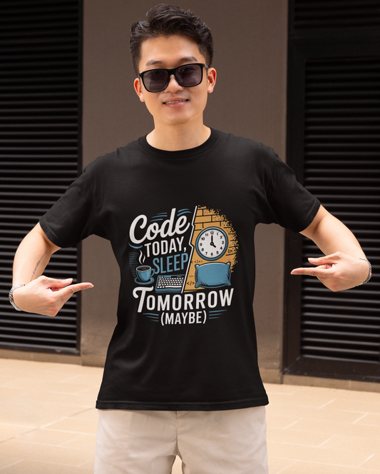 Code Today Sleep Tomorrow Unisex Supima T-shirt