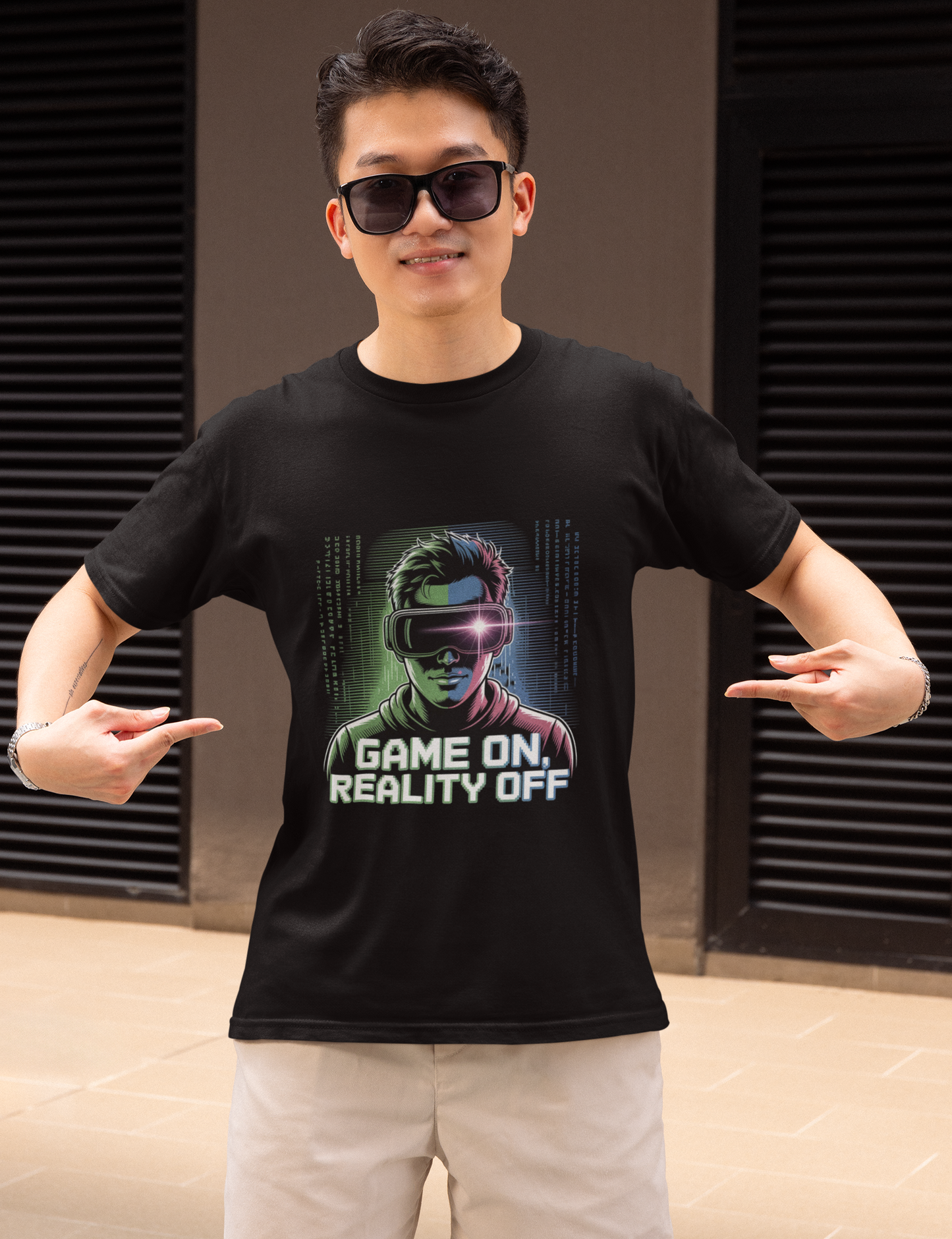 Game On Reality Off Unisex Supima T-shirt