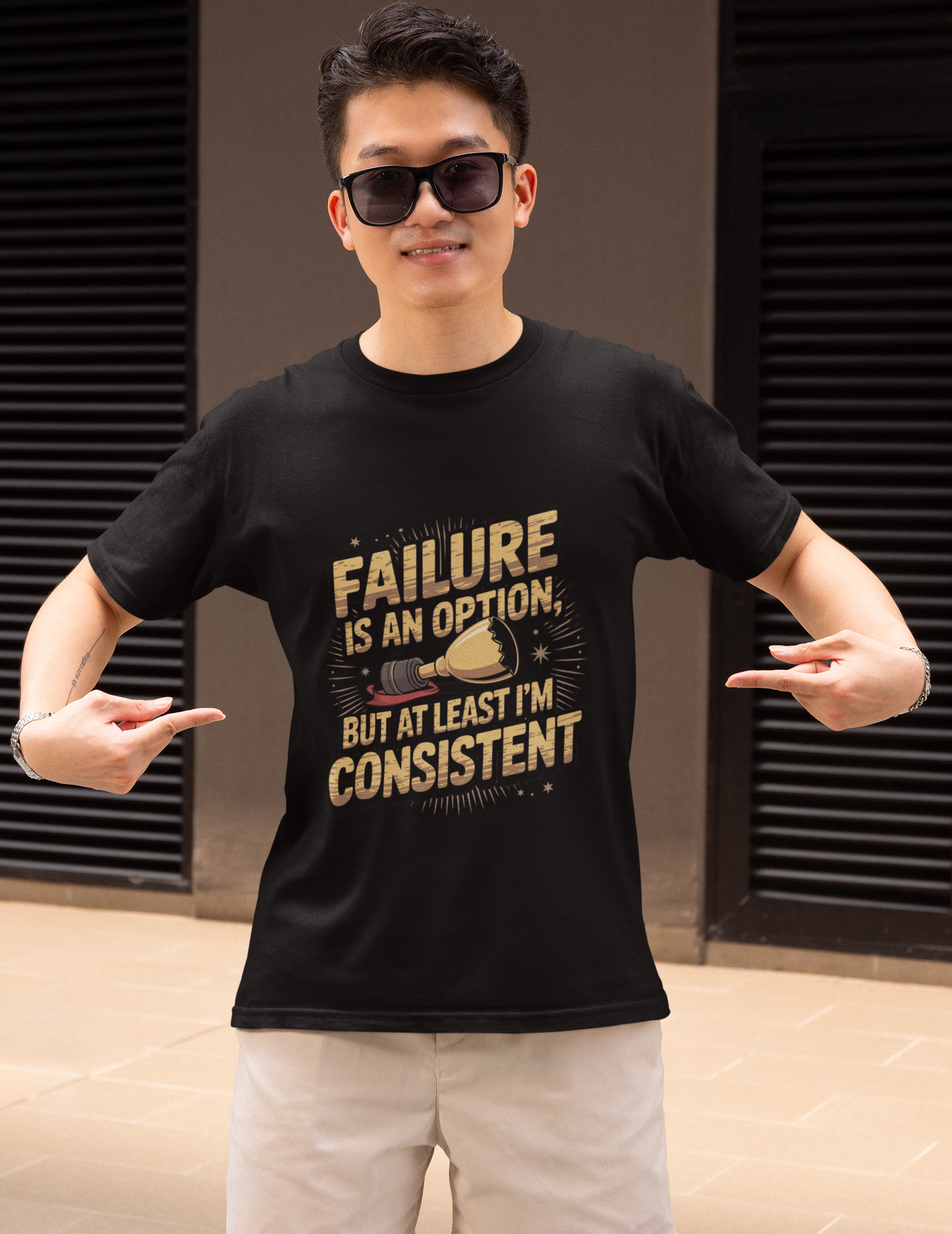 Failure Is An Option But At Least I'm Consistent Unisex Supima T-shirt