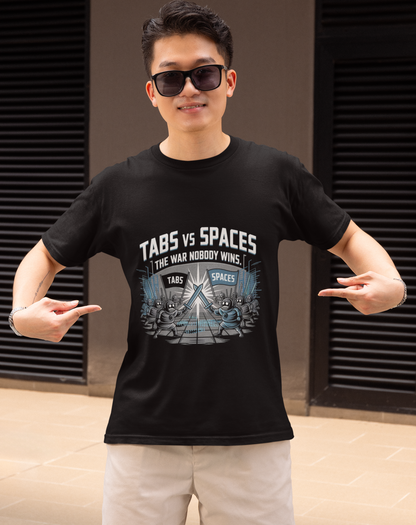 The Tabs Vs Spaces The War Nobody Wins Unisex Supima T-shirt