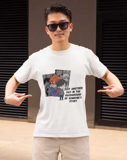 Just Another Day In The Background Of Someone's Story Unisex Supima T-shirt