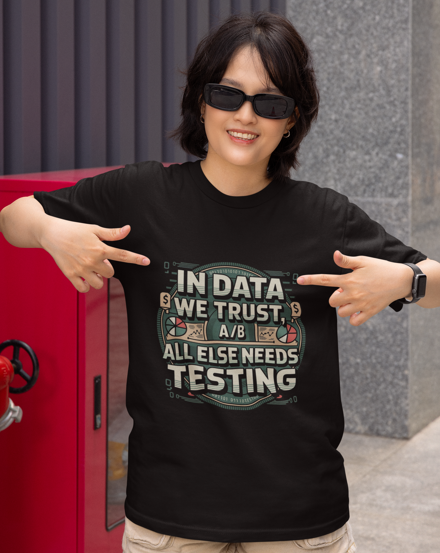 In Data We Trust All Else Needs Testing Unisex Supima T-shirt