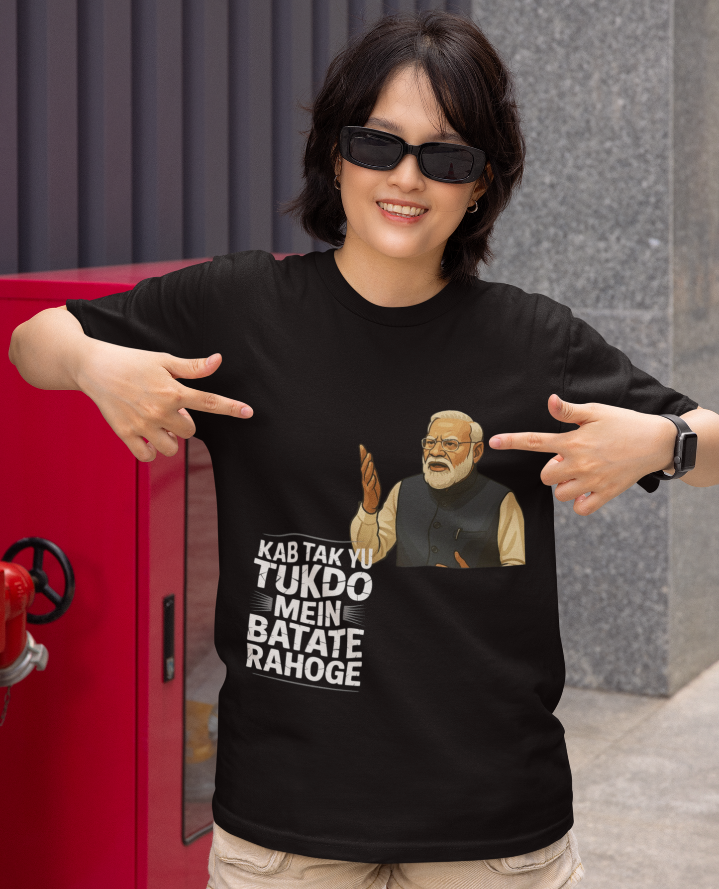 Kab Tak Yu Tukdo Mein Batate Rahoge PM Modi Unisex Supima T-shirt