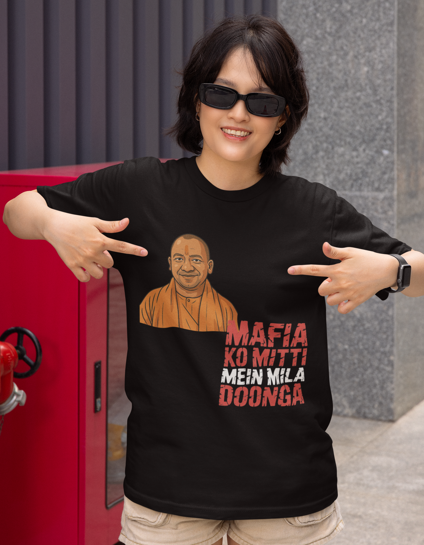 Mafia Ko Mitti Mein Mila Doonga Yogi Adityanath Unisex Supima T-shirt