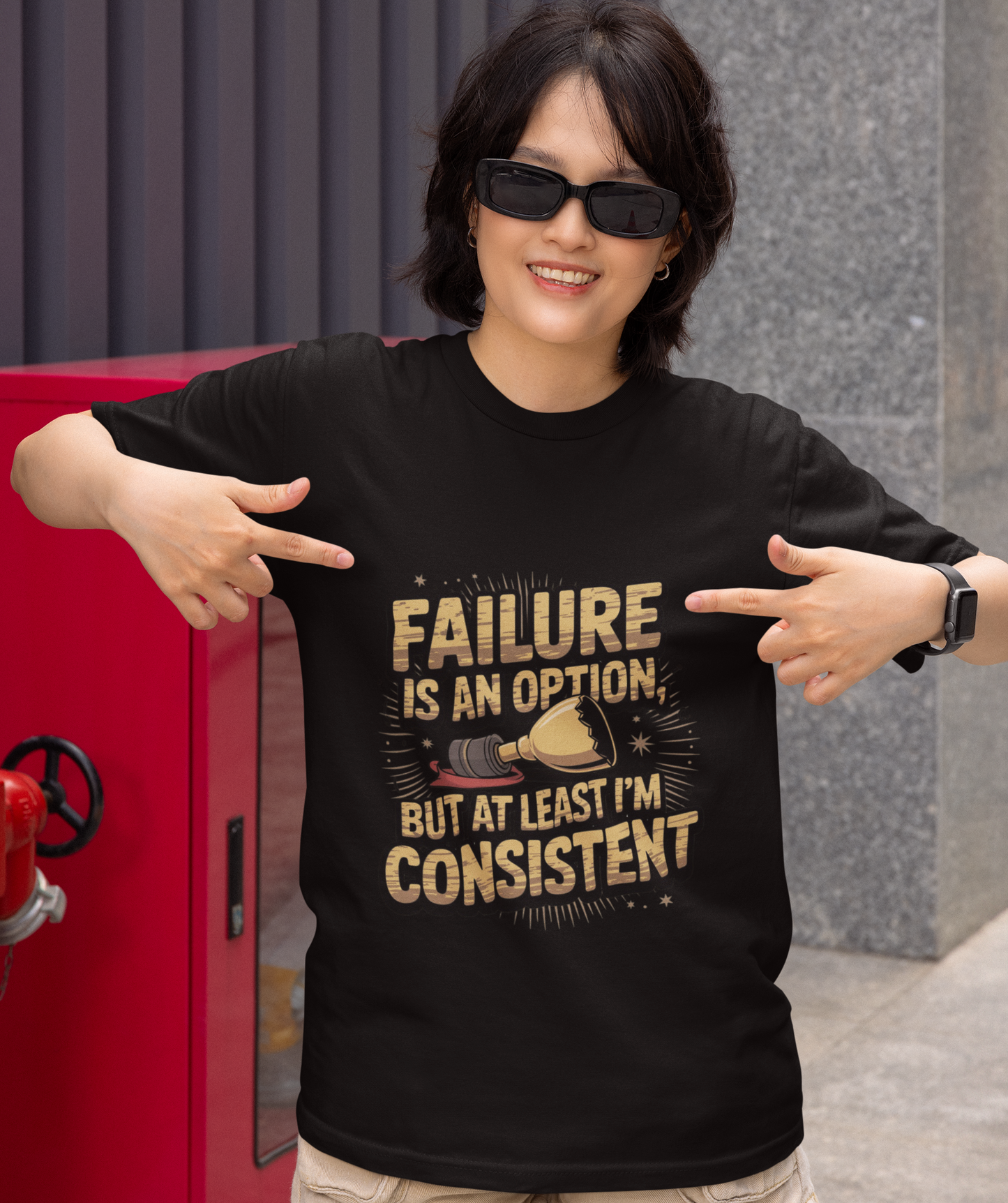 Failure Is An Option But At Least I'm Consistent Unisex Supima T-shirt