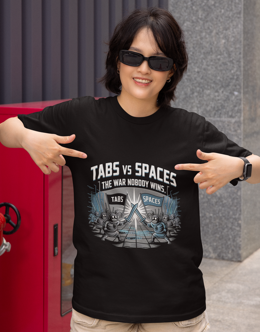 The Tabs Vs Spaces The War Nobody Wins Unisex Supima T-shirt