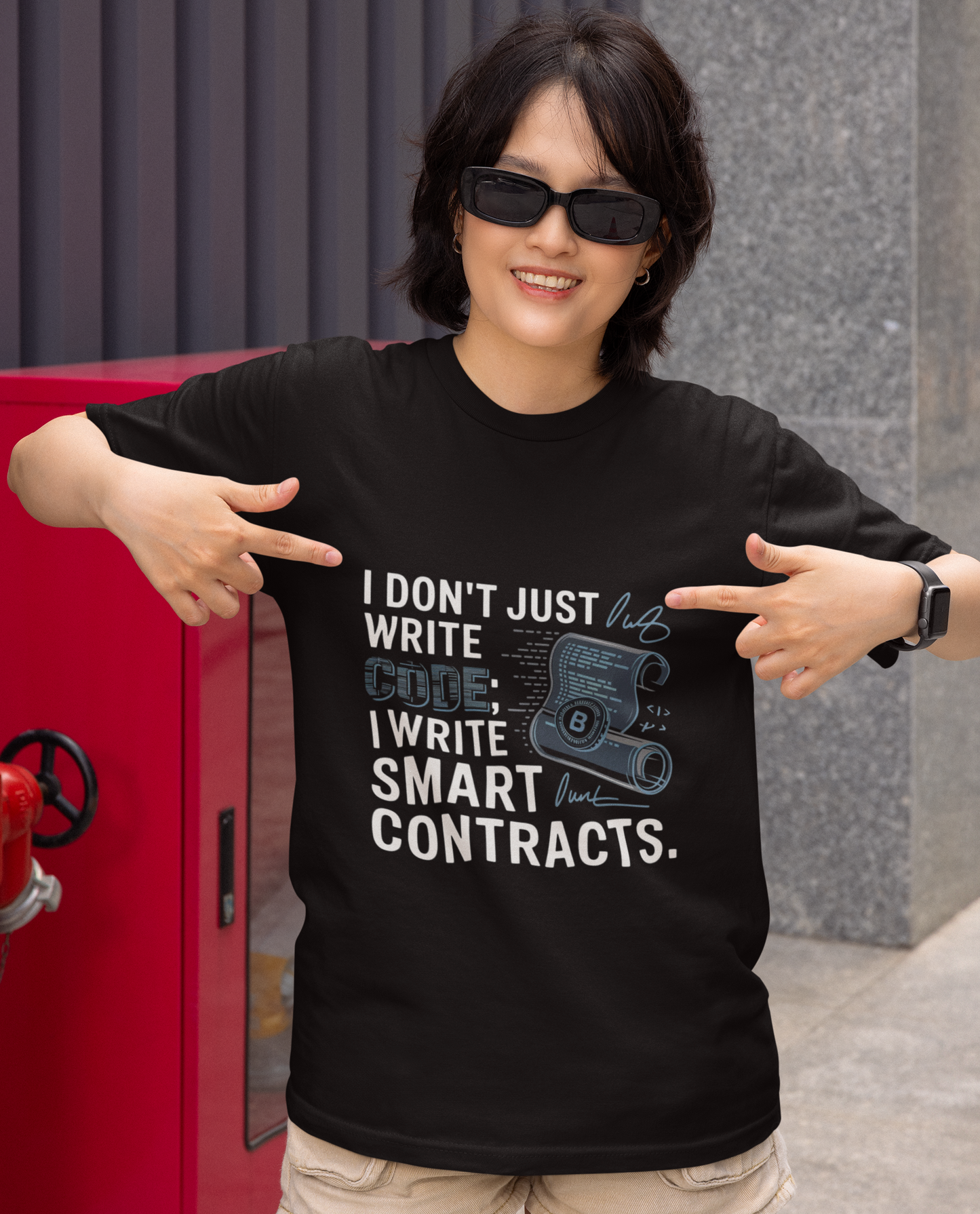 I Don't Just Write Code I Write Smart Contracts Unisex Supima T-shirt