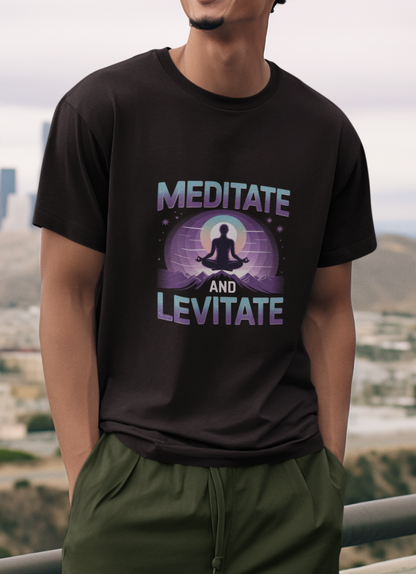Meditate And Levitate Unisex Supima T-shirt