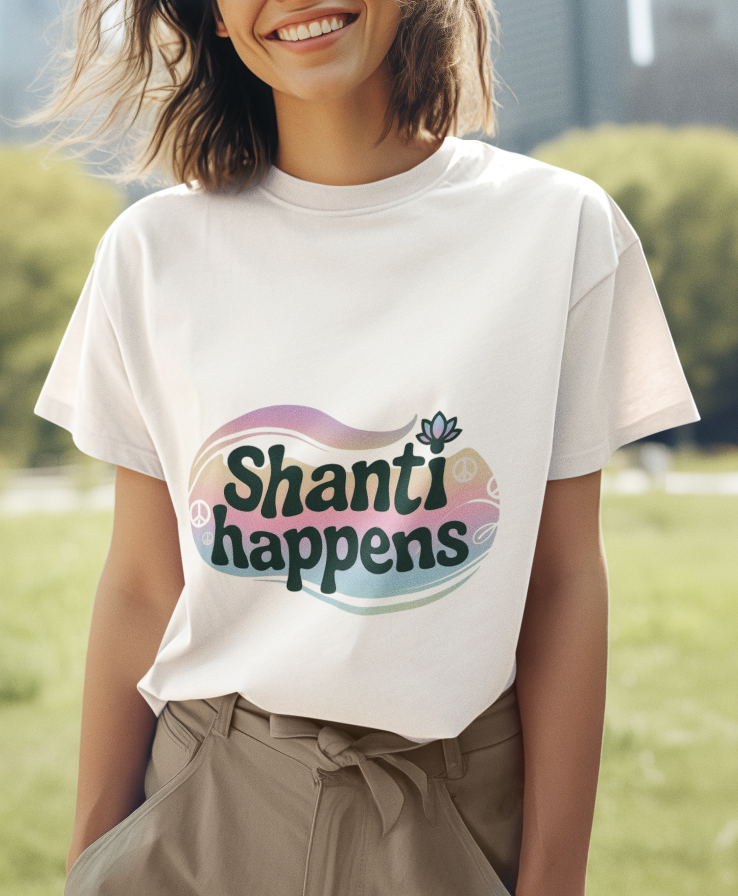 Shanti Happens Unisex Supima T-shirt