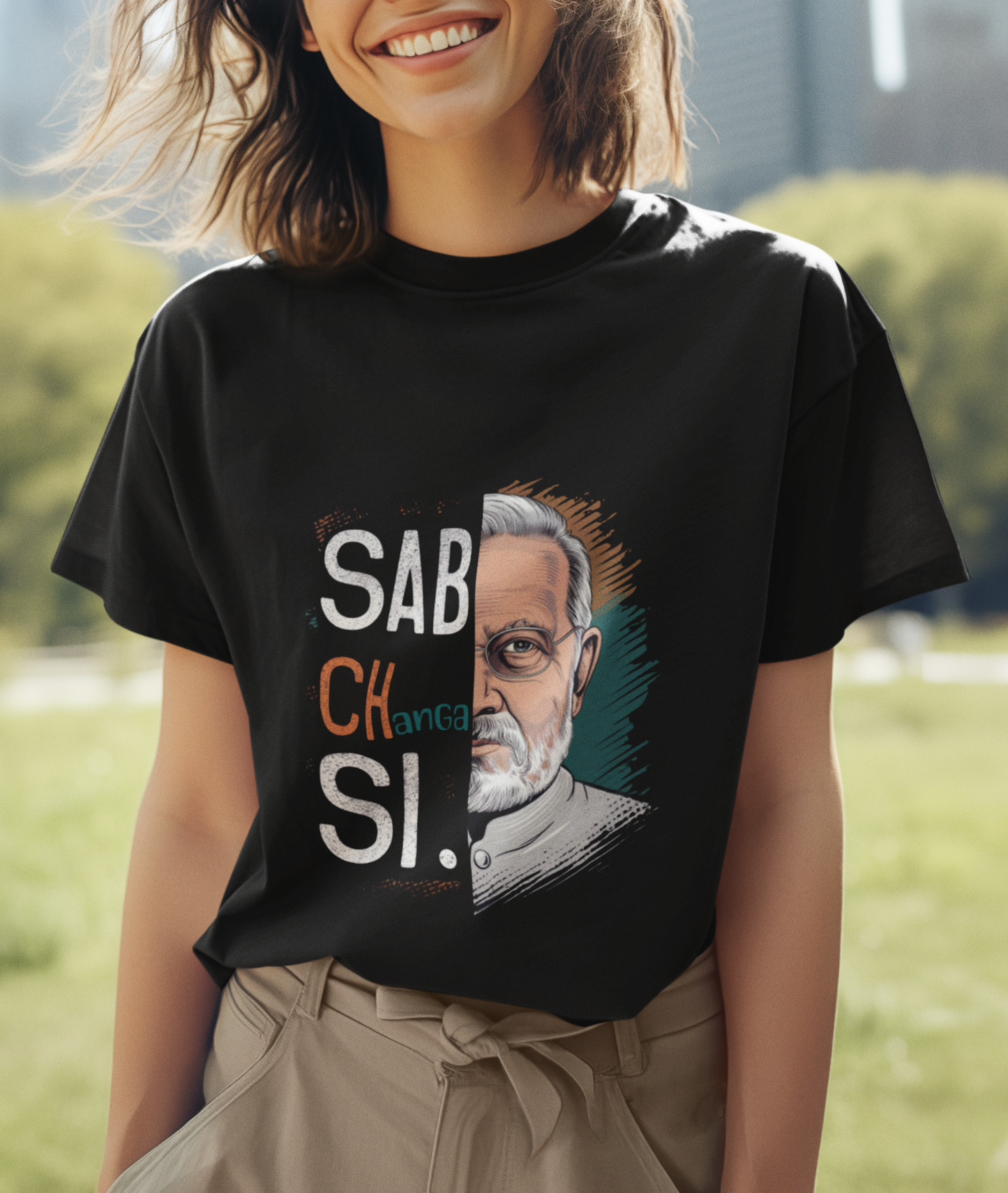 Sab Changa Si PM Modi Political Unisex Supima T-shirt