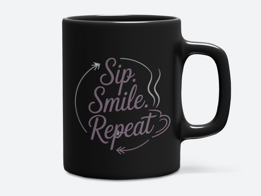 Sip Smile Repeat Eco-Friendly Ceramic Mug