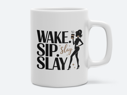 Wake Sip Slay Eco-Friendly Ceramic Mug