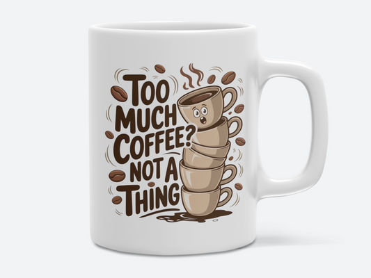 Too Much Coffee? Not A Thing Eco-Friendly Ceramic Mug