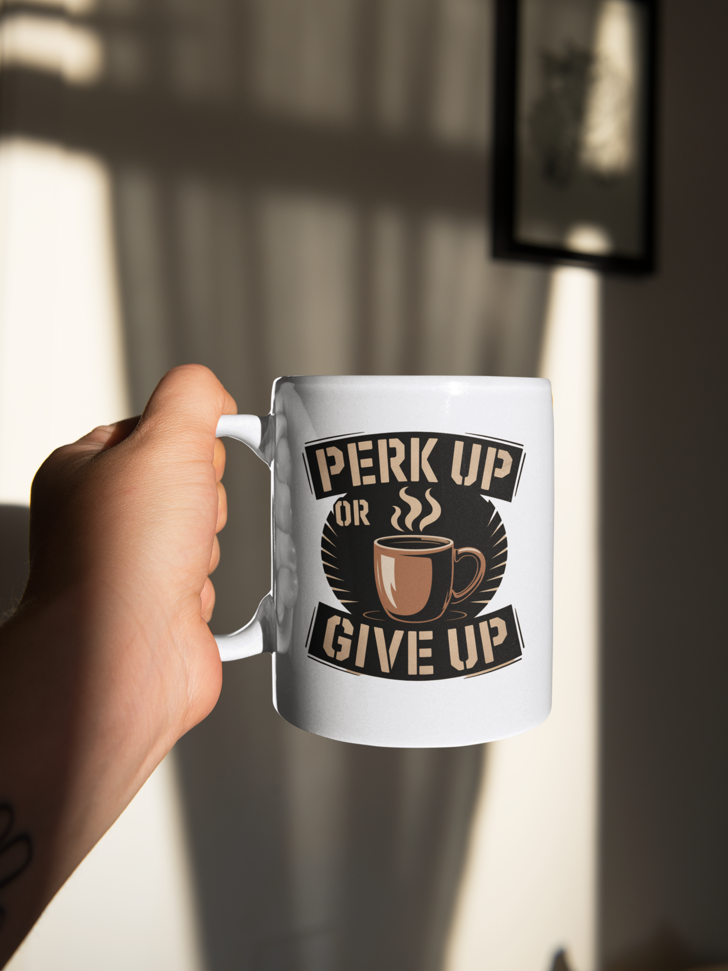 Perk Up Or Give Up Eco-Friendly Ceramic Mug