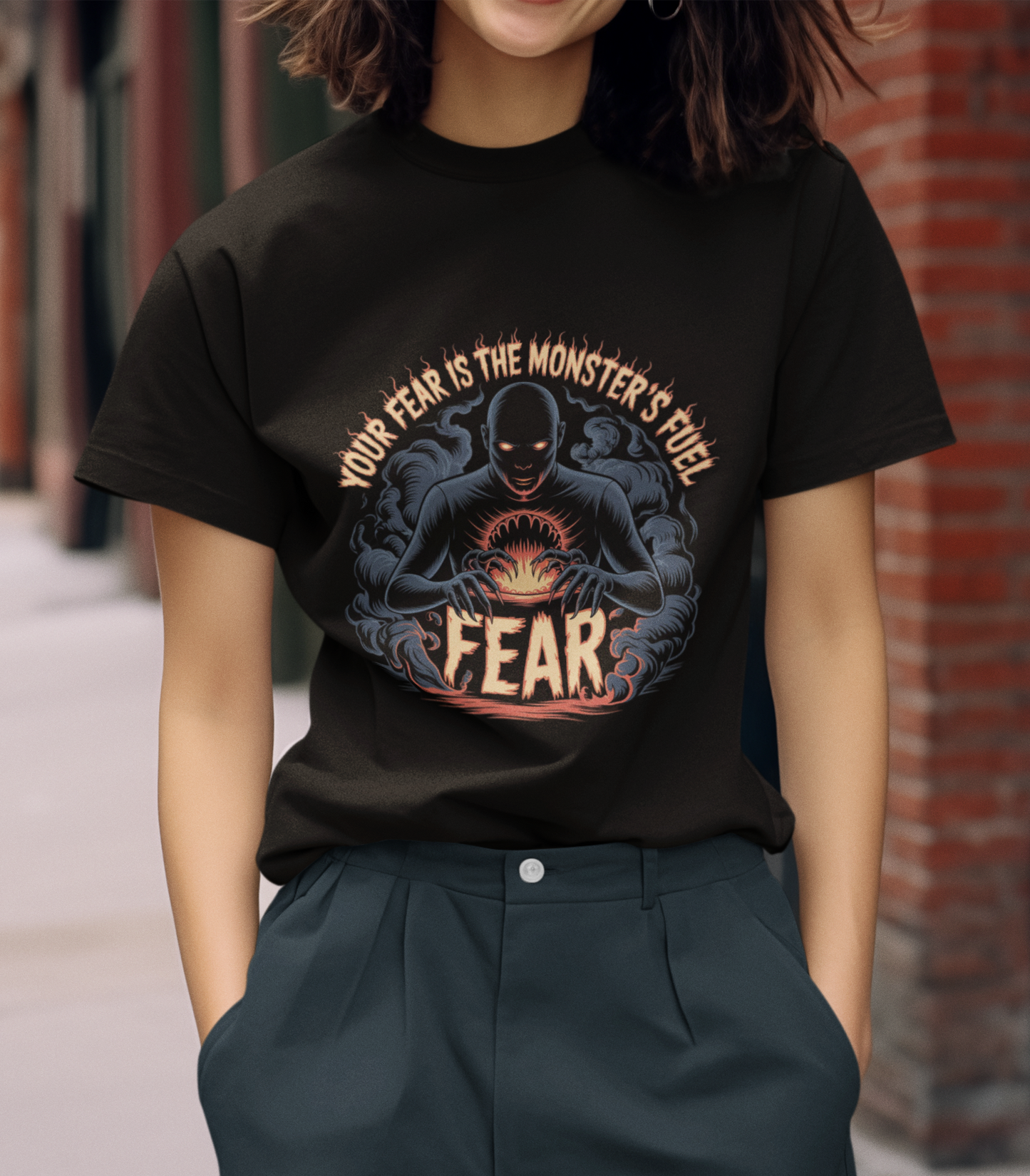 Your Fear Is The Monster's Fuel Unisex Supima T-shirt