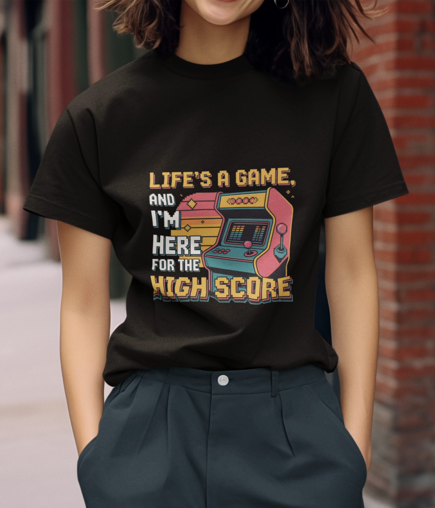 Life's A Game And I'm Here For The High Score Unisex Supima T-shirt