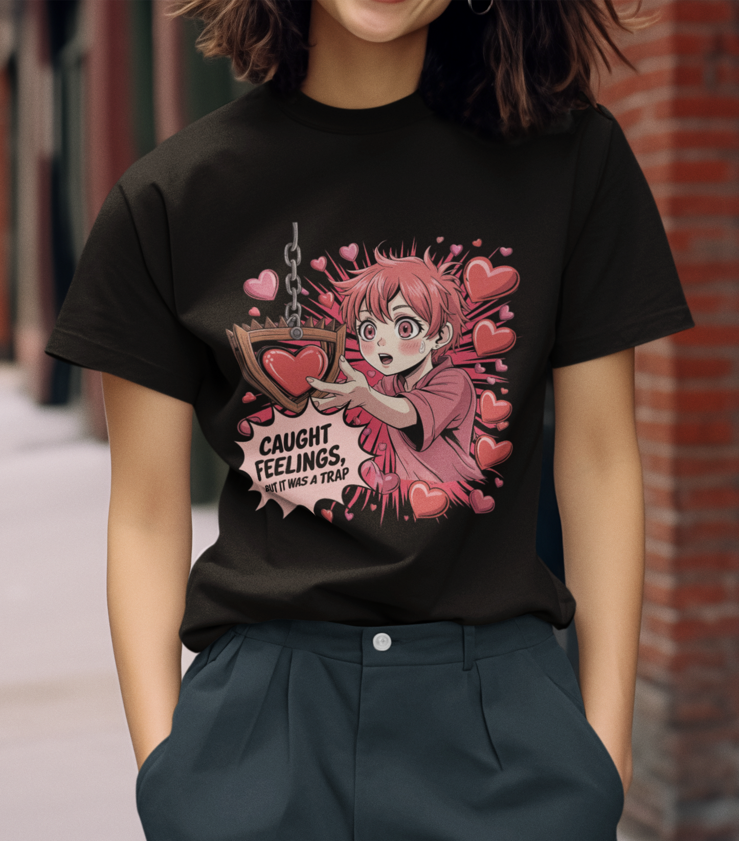 Caught Feelings But It Was A Trap (Male) Unisex Supima T-shirt