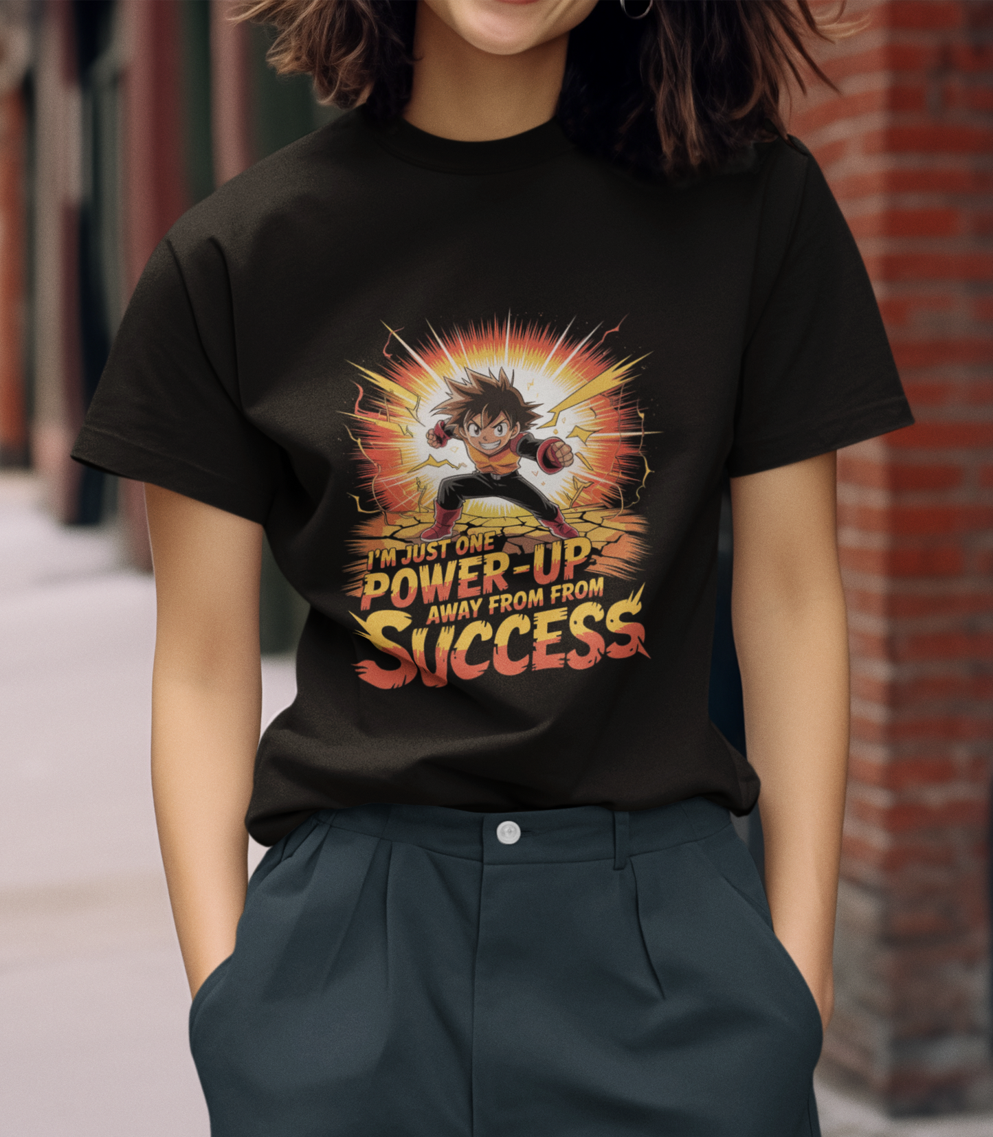 I'm Just One Power-Up Away From Success Unisex Supima T-shirt