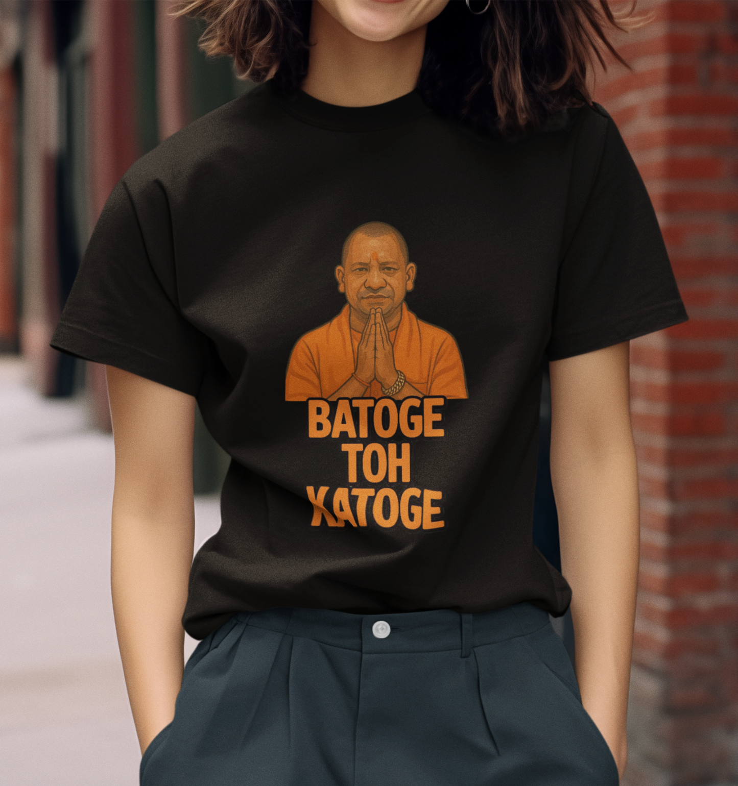 Batoge Toh Katoge Yogi Adityanath Unisex Supima T-shirt