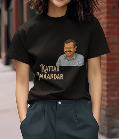 Kattar Imaandar Arvind Kejriwal Unisex Supima T-shirt