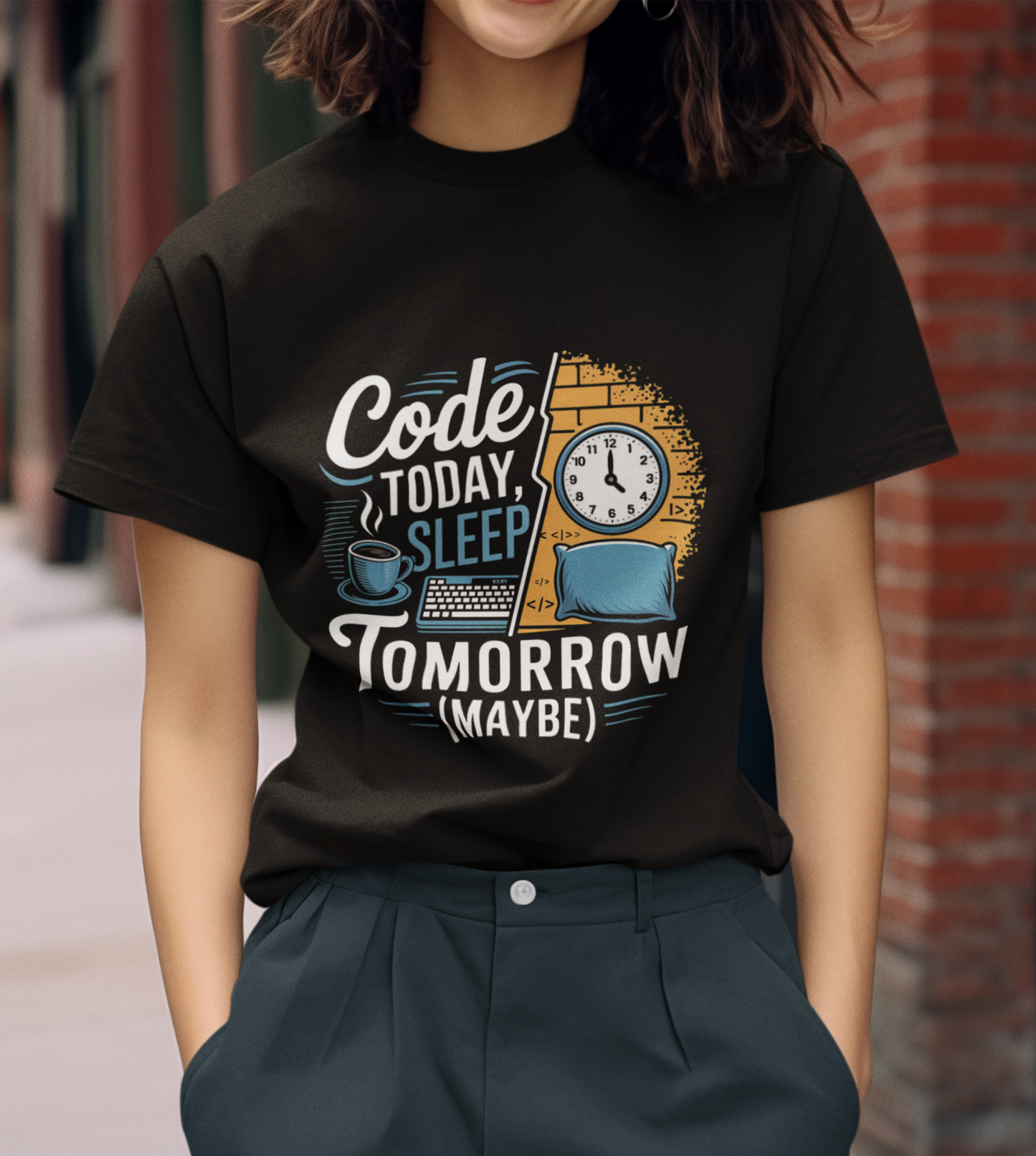 Code Today Sleep Tomorrow Unisex Supima T-shirt
