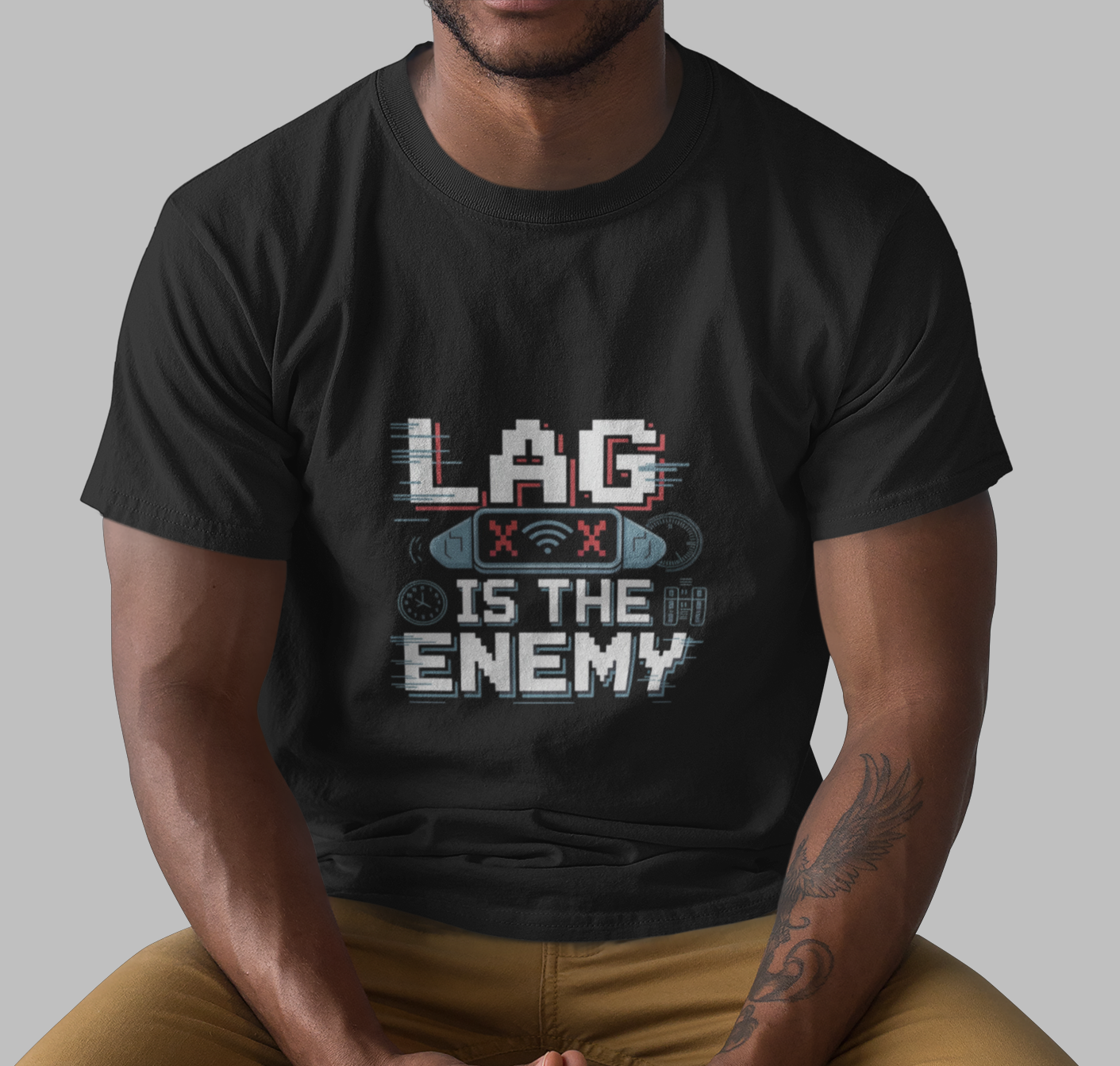 Lag Is The Enemy Unisex Supima T-shirt