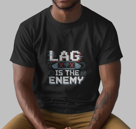 Lag Is The Enemy Unisex Supima T-shirt
