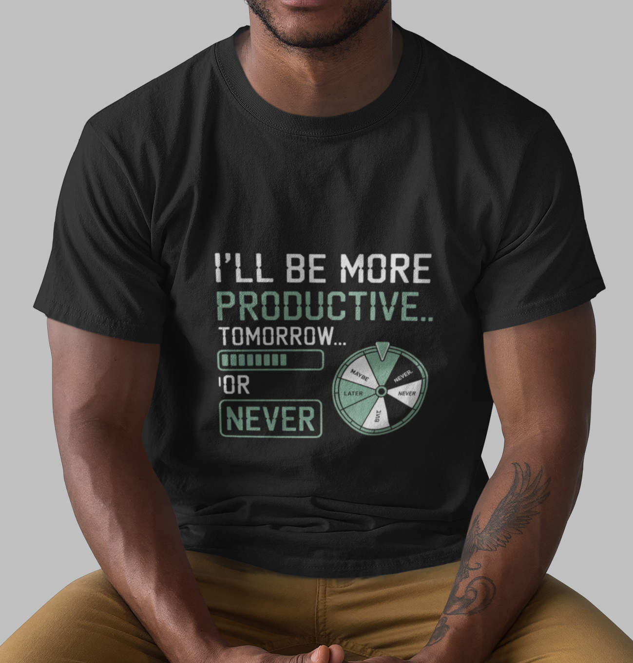 I'll Be More Productive Tomorrow Or Never Unisex Supima T-shirt