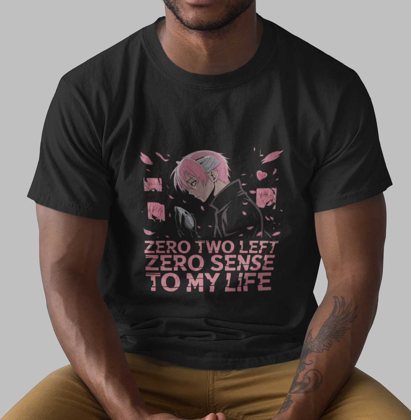 Zero Two Left Zero Sense To My Life (Male) Unisex Supima T-shirt