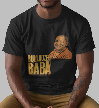 Bulldozer Baba Yogi Adityanath Unisex Supima T-shirt